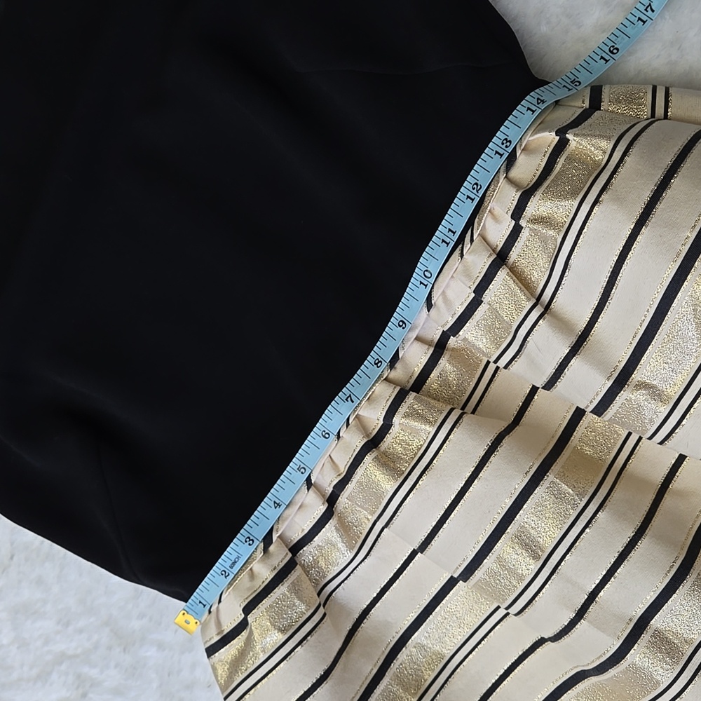 J. Crew Black/Gold Formal Dress, Womens Size 10 - Picture 5 of 10